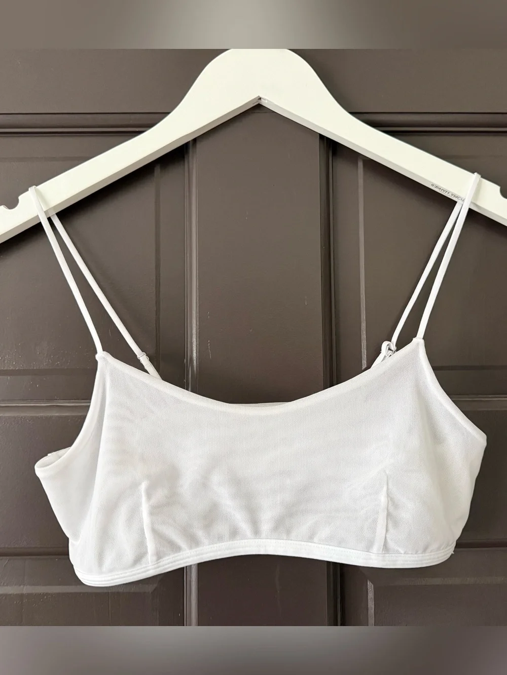 ALO Yoga Airmesh Venus Bralette White Sheer Mesh S Small